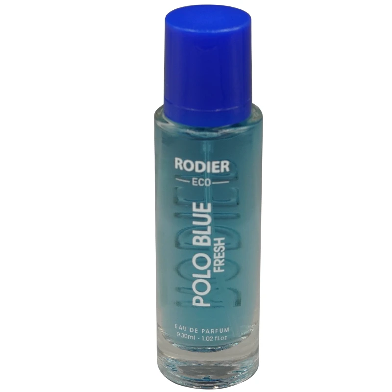 عطر جیبی مردانه رودیر مدل POLO BLUE FRESH با رایحه خنک حجم 30 میلی‌لیتر