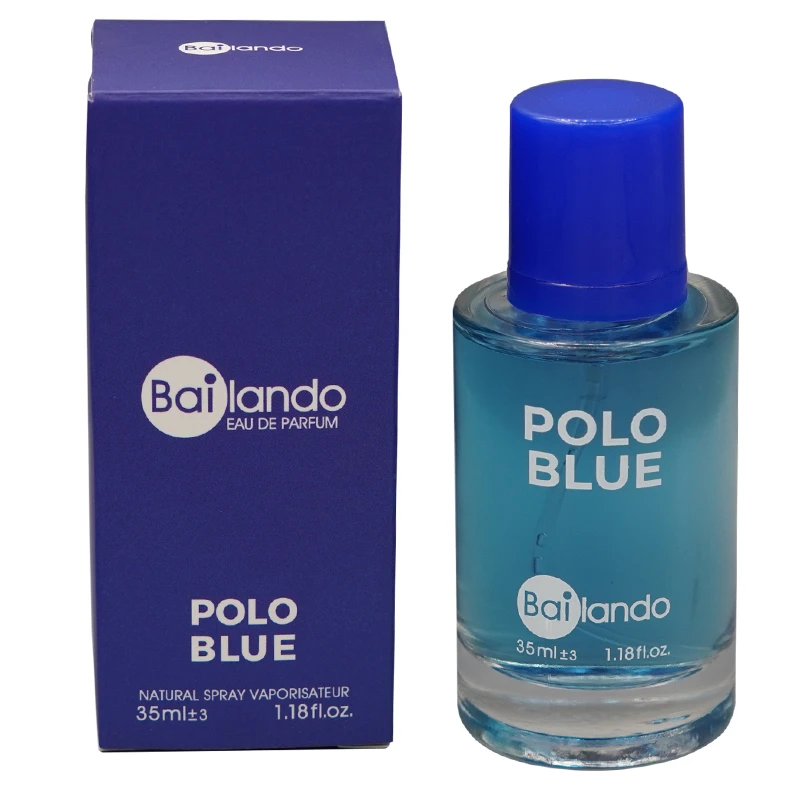عطر جیبی مردانه بایلندو مدل POLO BLUE با رایحه خنک حجم 35 میلی‌لیتر